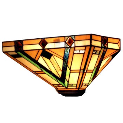 Tiffany Style Arts & Crafts Stained Glass Sconce