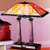 Mission Craftsman Tiffany Stained Glass Table Lamp